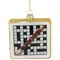 Northlight 3.5" Crossword Puzzle with Pencil Glass Christmas Ornament